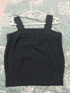 Sleek Black Knit Tank Top