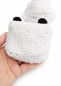 Cute Crochet Panda Accessory Bag
