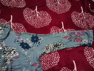 Blue Floral Print Shirt