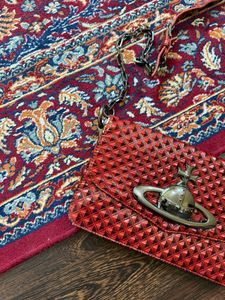 Vivienne Westwood Red Studded Pattern Handbag