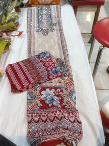 Embellished dress material with Dupatta