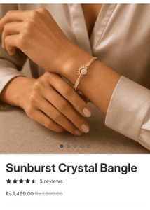 Sunburst crystal anti-tarnish Bracelet