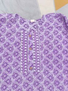 Purple Printed Kurta