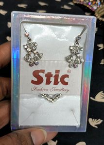 Silver Earring And Ring