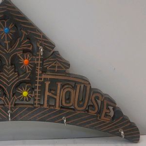 Antique Wall Keyholder Wooden