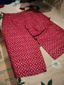 Golden Print Short Plazzo Pant