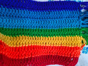 handmade woolen crochet muffler