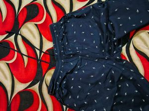 Navy Blue Printed Palazzo Pants