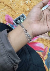 Silver Figaro Chain Bracelet