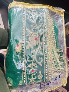 Emerald Green Embroidered Anarkali Suit