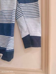 Beautiful Mixed Blue Colour Strip Sweater For Men