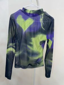 Trendy Mesh Long Sleeve Top