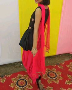 navratri outfit Beautiful Black &amp; Red Dhoti Kurta