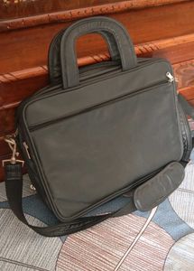 Classic Black Leather Briefcase