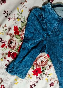 Denim-Look Mini Dress