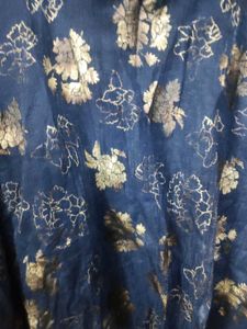 Stunning Blue Floral Print Skirt full flared