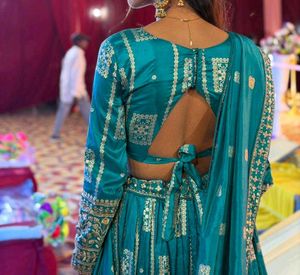 Teal Lehenga Choli Set