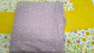 Exquisite Lavender Saree with Embellishments