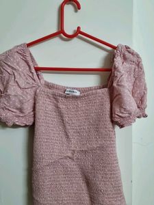 Pink Polka Dot Top