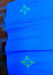💙Blue Shuttle Flower Embroidered Kurta