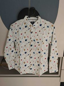 Boys' Patterned Button-Down Shirt