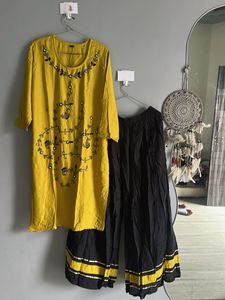 Elegant Yellow Kurta Set (XXL)