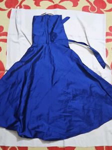 Royal Blue Embroidered Ethnic Gown