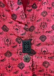 Elegant Red Printed Kurta