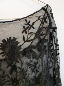 Sheer Black Floral Lace Top