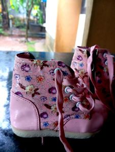 Cute Floral Pink Boots