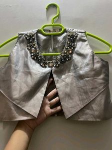 Party Wear Ethnic Overlay Blouse
