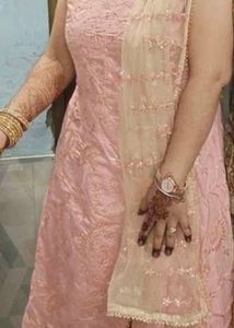 Elegant Peach Embellished Gown