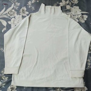 White Turtleneck Top