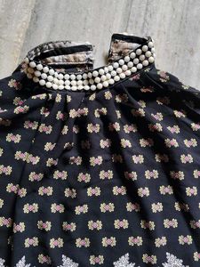 Boho Print High Neck Dress