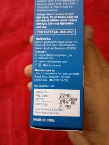 be bodywise broad spectrum sunscreen with SPF 30