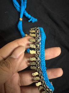 Blue Oxidised Necklace