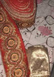 Embroidered laces for full saree length