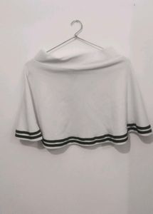 White Skirt with Black Stripes