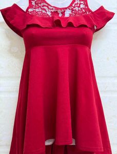 Hot Red Mini Dress For Girl's