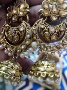 Elegant Gold-Tone tika Jewelry Set