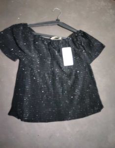 Sparkly Off-Shoulder Top