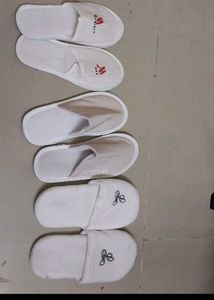 Comfy White Slippers pack of 2