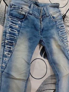 Distressed Light Wash Jeans