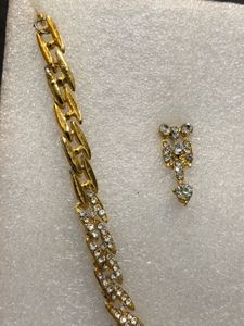 Gold &amp; Silver-Tone Diamond-Style Jewellery Combo S
