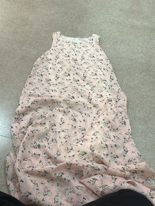 Light Pink Floral Maxi Dress