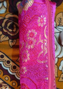 Pink Floral Pouch