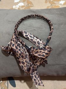 Leopard Print Hair Scarf Headband