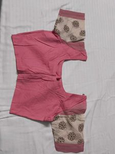 Pink Chikankari Floral Paisley Cotton Saree
