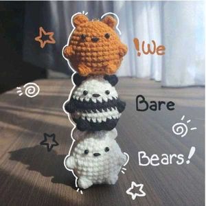 Cute Crochet Animal Keychains (Set of 3)