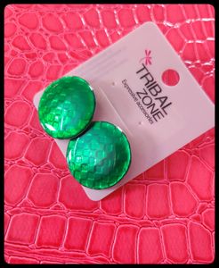 🆕 Glass Finish Jade Green Studs